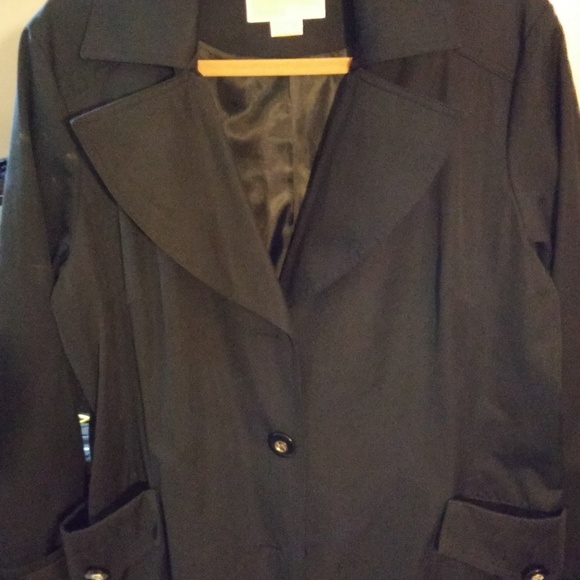Michaell Kors Black Trench Coat - Picture 2 of 3